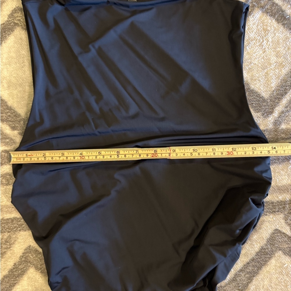 Lulus Black NWOT two piece scrunched skirt set Sz L - Picture 11 of 13